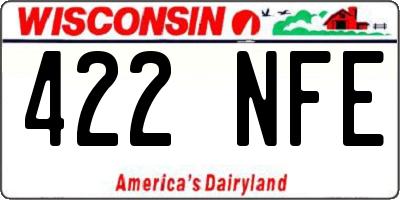 WI license plate 422NFE