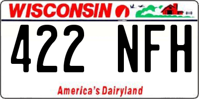 WI license plate 422NFH