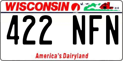 WI license plate 422NFN