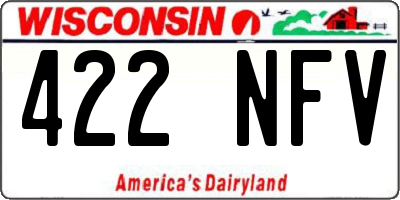 WI license plate 422NFV