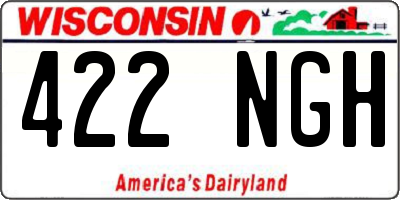 WI license plate 422NGH