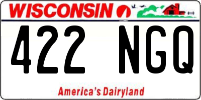 WI license plate 422NGQ