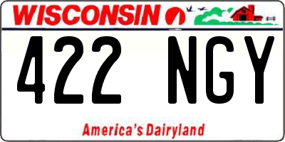 WI license plate 422NGY