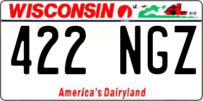 WI license plate 422NGZ