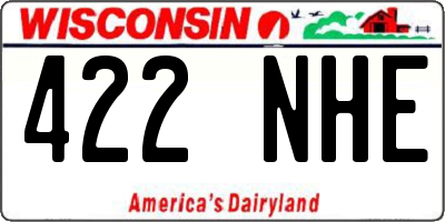 WI license plate 422NHE