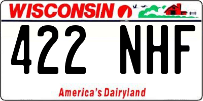 WI license plate 422NHF