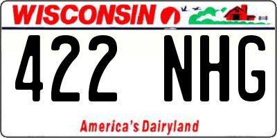 WI license plate 422NHG