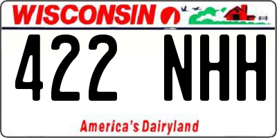 WI license plate 422NHH