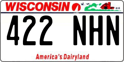 WI license plate 422NHN