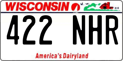 WI license plate 422NHR