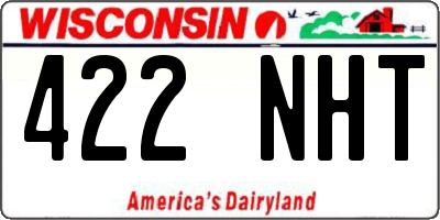 WI license plate 422NHT
