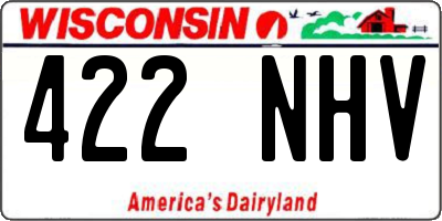 WI license plate 422NHV