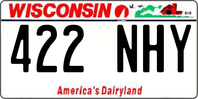 WI license plate 422NHY