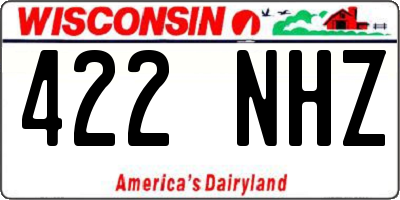 WI license plate 422NHZ