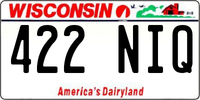 WI license plate 422NIQ