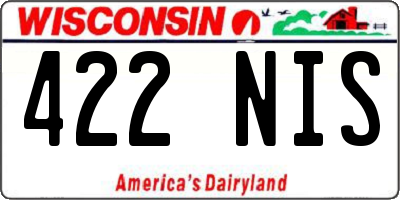 WI license plate 422NIS