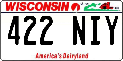 WI license plate 422NIY