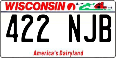 WI license plate 422NJB