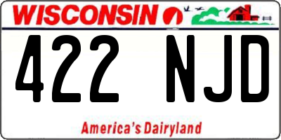WI license plate 422NJD