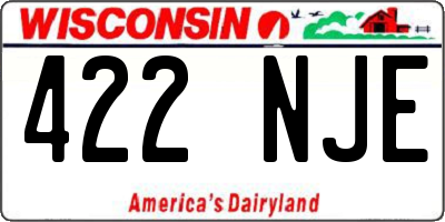 WI license plate 422NJE
