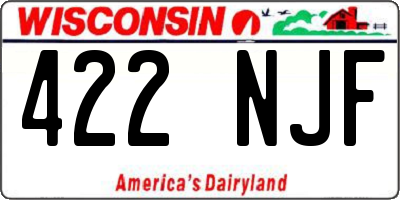 WI license plate 422NJF