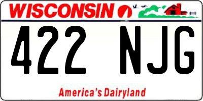 WI license plate 422NJG