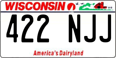 WI license plate 422NJJ