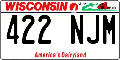 WI license plate 422NJM