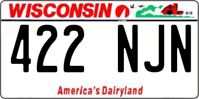 WI license plate 422NJN