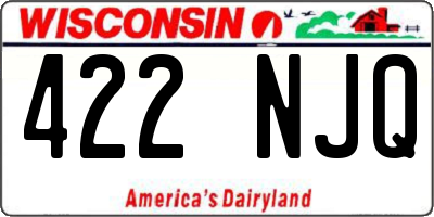 WI license plate 422NJQ