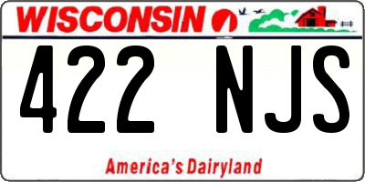 WI license plate 422NJS