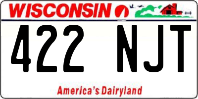 WI license plate 422NJT
