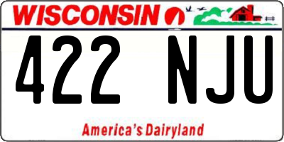 WI license plate 422NJU
