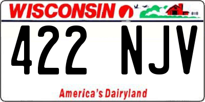 WI license plate 422NJV