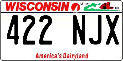 WI license plate 422NJX