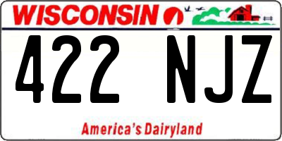 WI license plate 422NJZ