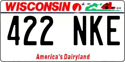 WI license plate 422NKE