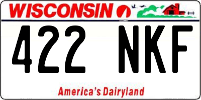 WI license plate 422NKF