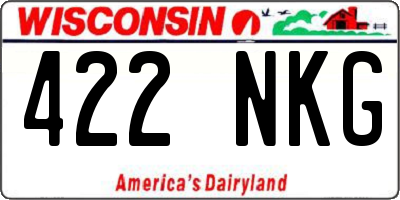 WI license plate 422NKG