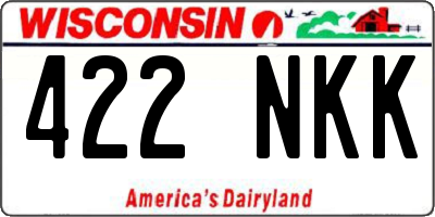 WI license plate 422NKK