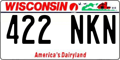 WI license plate 422NKN