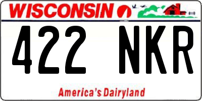 WI license plate 422NKR