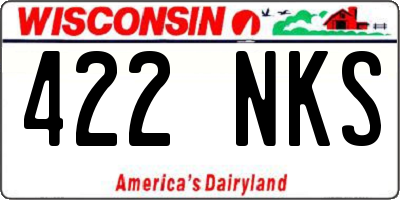 WI license plate 422NKS