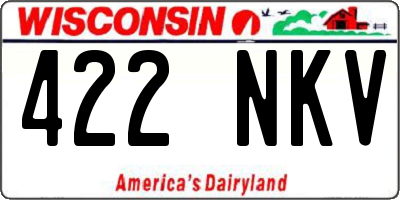 WI license plate 422NKV