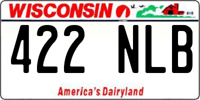 WI license plate 422NLB
