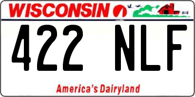 WI license plate 422NLF