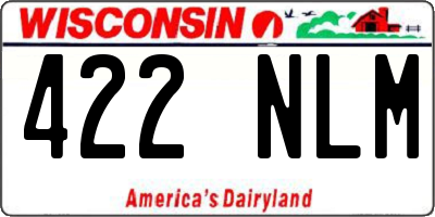 WI license plate 422NLM