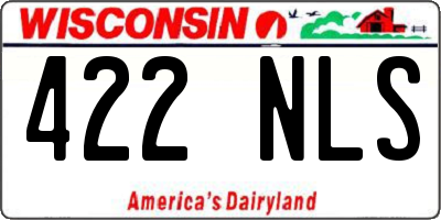 WI license plate 422NLS