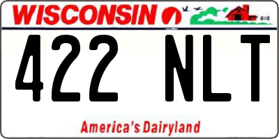 WI license plate 422NLT