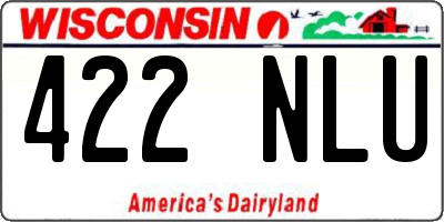WI license plate 422NLU